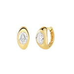 Load image into Gallery viewer, Aria Oval Diamond Huggies