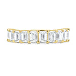 Load image into Gallery viewer, 18K Gold Full Emerald Cut Eternity Band
