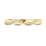 Load image into Gallery viewer, 18K Gold Twisted Pavé Diamond Band