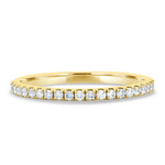Load image into Gallery viewer, 18K Gold Half Pavé Diamond Wedding Band