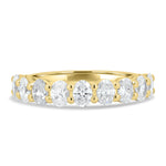 Load image into Gallery viewer, 18K Gold Half Oval Diamond Eternity Band