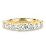 Load image into Gallery viewer, 18K Gold Half Uprong Diamond Band