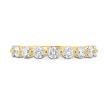 Load image into Gallery viewer, 18K Gold Shared Prong Diamond Wedding Band