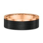 Load image into Gallery viewer, 18K Gold Men’s Wedding Band with Black Carbon Fibre Inlay