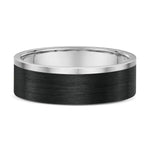 Load image into Gallery viewer, 18K Gold Men’s Wedding Band with Black Carbon Fibre Inlay