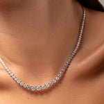 Load image into Gallery viewer, Graduating Diamond Tennis necklace