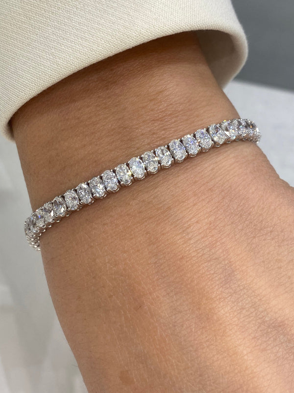 Lab Grown Oval Diamond Tennis Bracelet (10 ct. tw.)