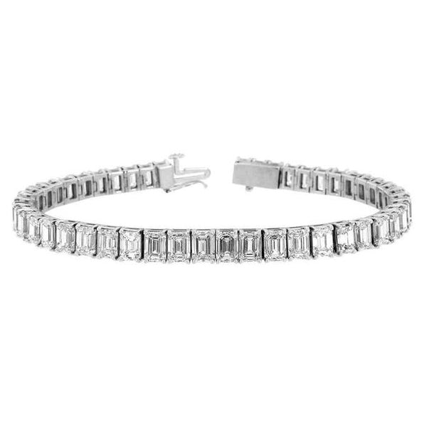 Lab Grown Emerald Diamond Tennis Bracelet (10 ct. tw.)