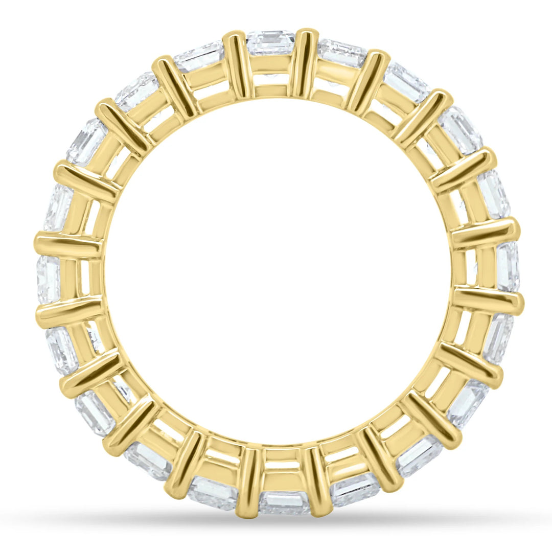 18K Gold Full Emerald Cut Eternity Band
