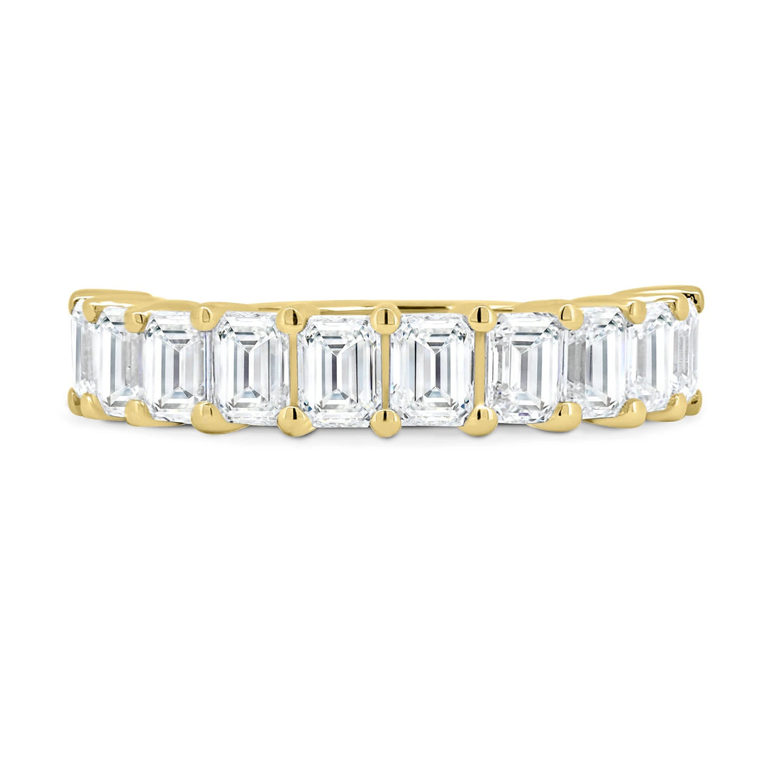 18K Gold Full Emerald Cut Eternity Band