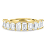 Load image into Gallery viewer, 18K Gold Half Emerald Cut Eternity Band
