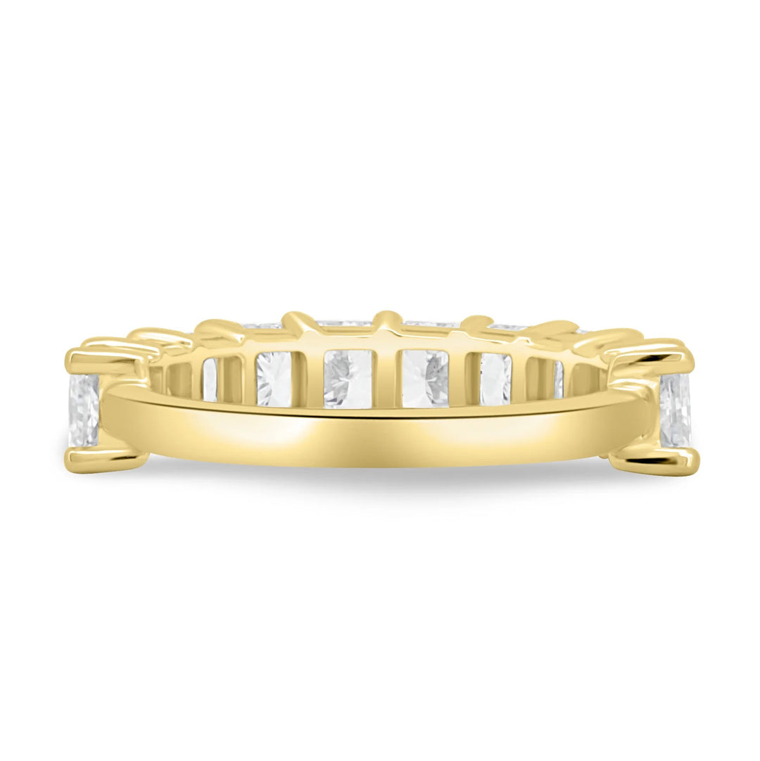 18K Gold Half Radiant Cut Eternity Band