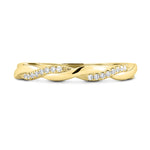 Load image into Gallery viewer, 18K Gold Twisted Pavé Diamond Band
