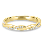 Load image into Gallery viewer, 18K Gold Twisted Pavé Diamond Band
