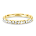 Load image into Gallery viewer, 18K Gold Two Third Pavé Diamond Wedding Band
