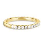 Load image into Gallery viewer, 18K Gold Two Third Pavé Diamond Wedding Band
