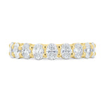 Load image into Gallery viewer, 18K Gold Half Oval Diamond Eternity Band
