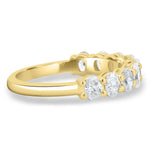 Load image into Gallery viewer, 18K Gold Half Oval Diamond Eternity Band
