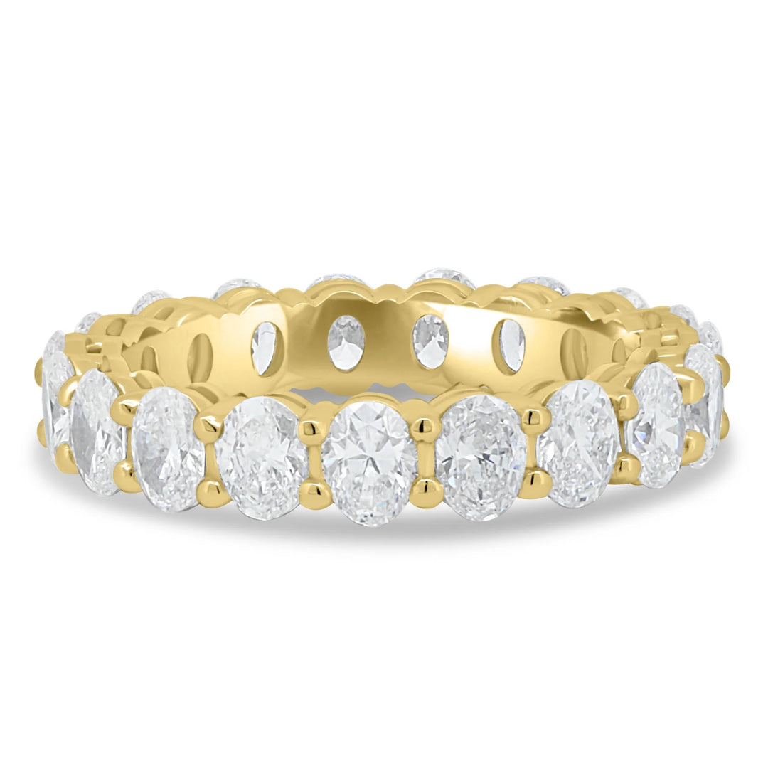 18K Gold Full Oval Diamond Eternity Band