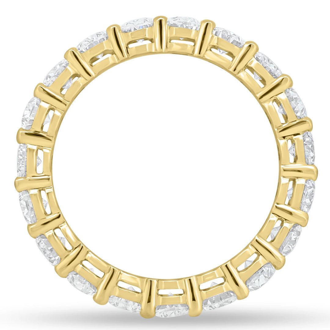 18K Gold Full Oval Diamond Eternity Band