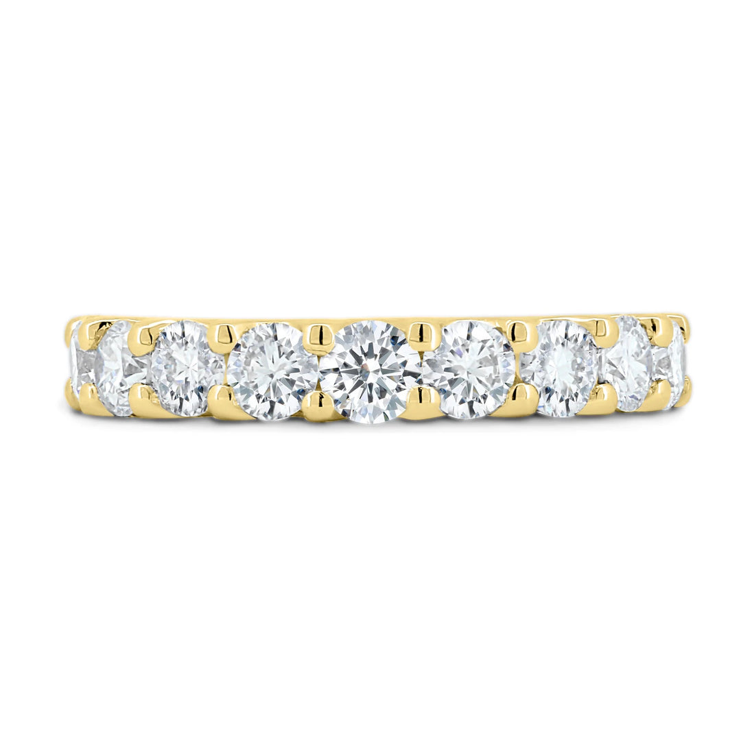 18K Gold Half Uprong Diamond Band