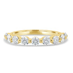 Load image into Gallery viewer, 18K Gold Shared Prong Diamond Wedding Band
