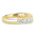 Load image into Gallery viewer, 18K Gold Half Uprong Diamond Band
