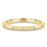 Load image into Gallery viewer, 18K Gold Diamond Sprinkle Wedding Band
