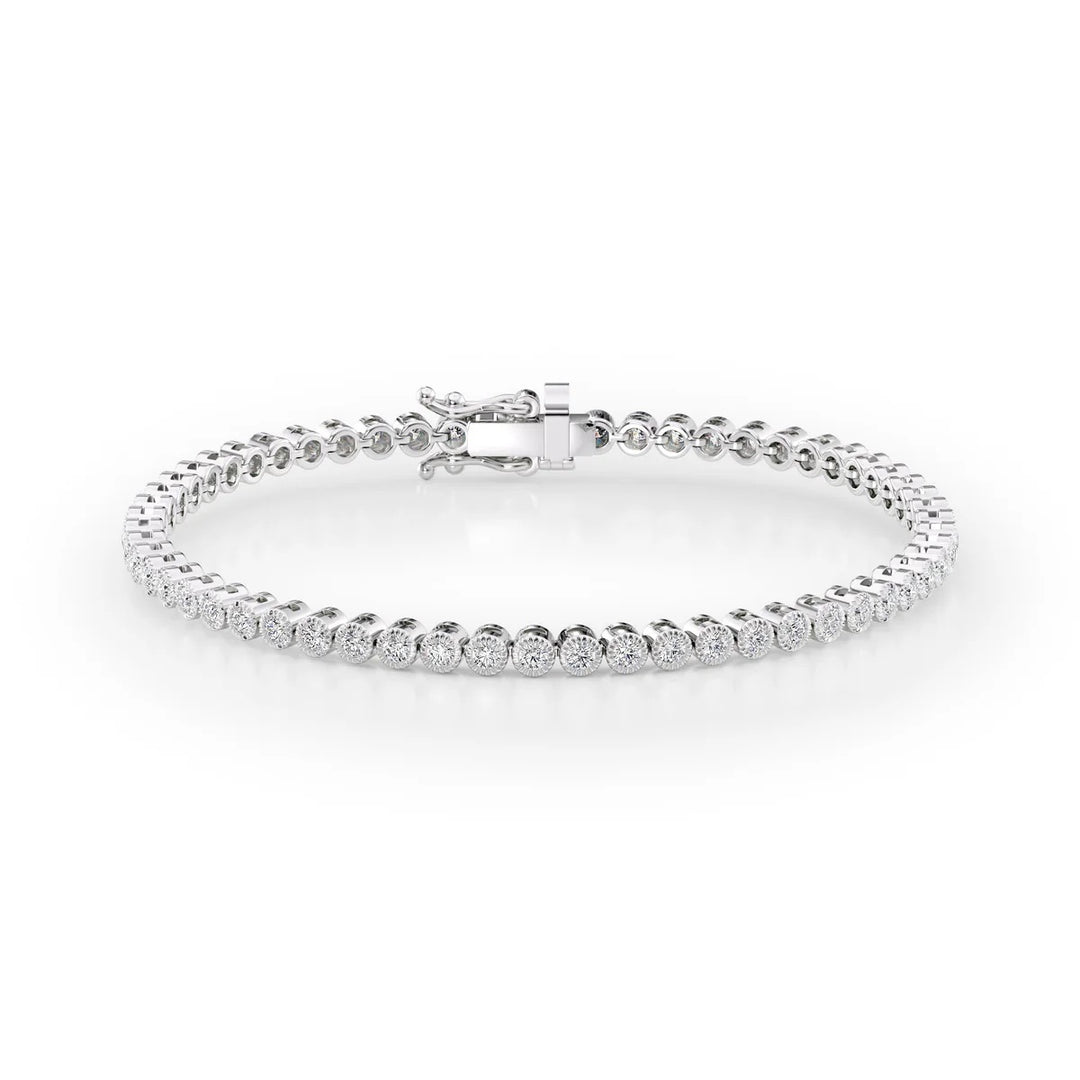 Beaded Bezel Tennis Bracelet