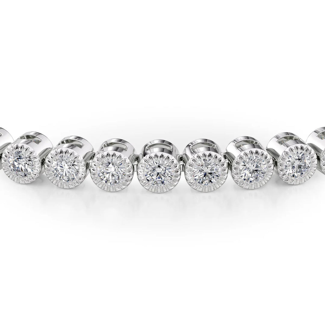 Beaded Bezel Tennis Bracelet