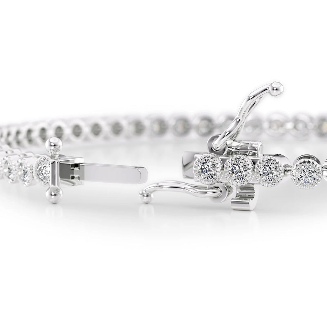 Beaded Bezel Tennis Bracelet