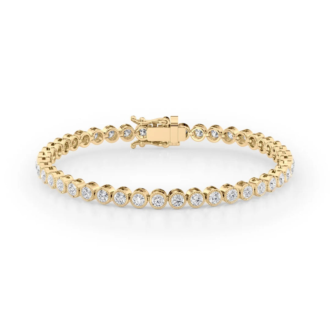 Beaded Bezel Tennis Bracelet