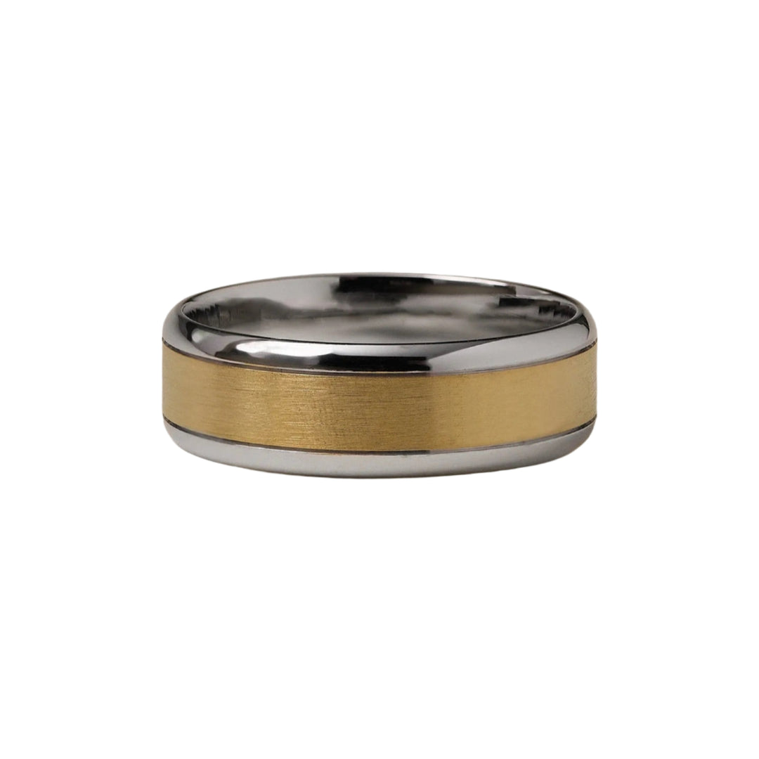 18K Two-Tone Gold Men’s Wedding Band