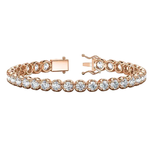 Crown Setting Tennis Bracelet