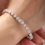 Load image into Gallery viewer, Crown Setting Tennis Bracelet
