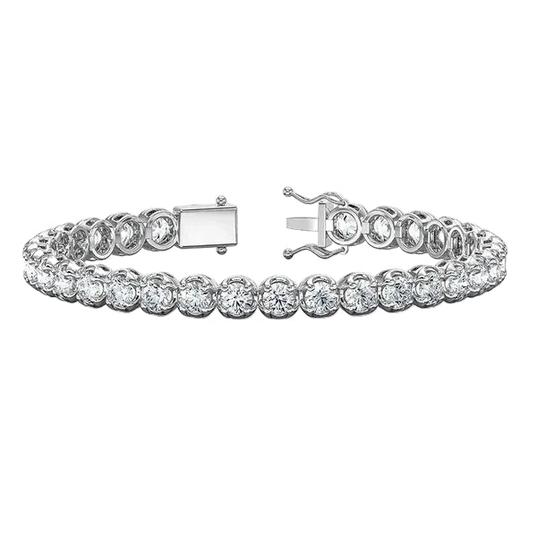 Crown Setting Tennis Bracelet