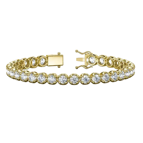Crown Setting Tennis Bracelet
