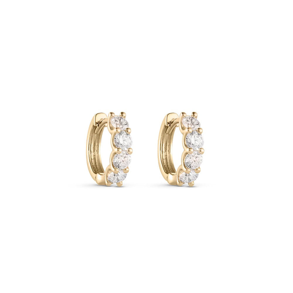 Diamond Huggie Earrings