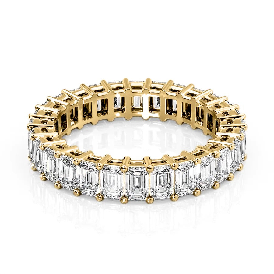 18K Gold Full Emerald Cut Eternity Band