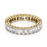 Load image into Gallery viewer, 18K Gold Full Emerald Cut Eternity Band
