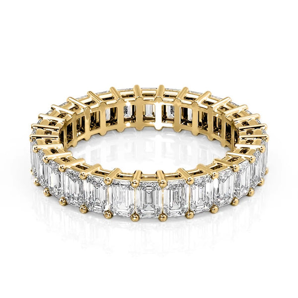 18K Gold Full Emerald Cut Eternity Band