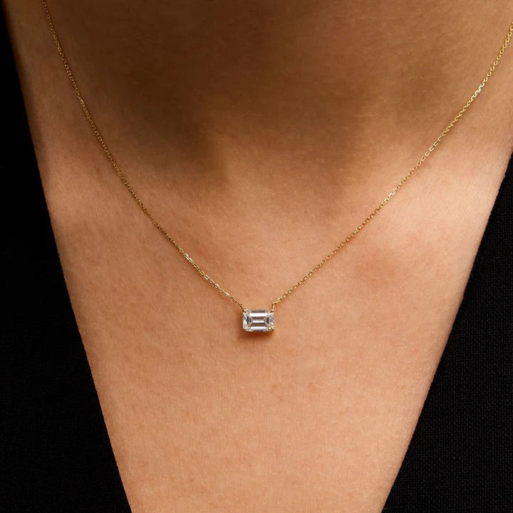 Verde Emerald Solitaire Necklace