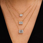 Load image into Gallery viewer, Verde Emerald Solitaire Necklace
