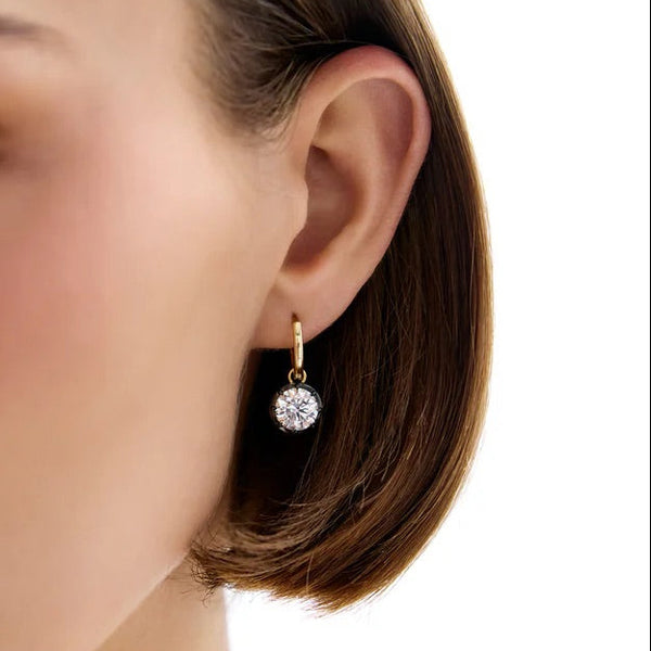 Noir Halo Drop Earrings