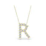 Load image into Gallery viewer, Diamond Initial Necklace

