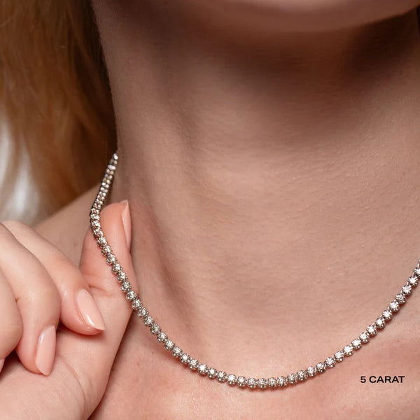 Crown Diamond Tennis necklace