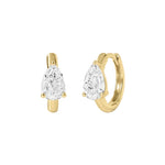 Load image into Gallery viewer, Vela Pear Diamond Huggies
