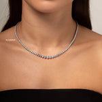Load image into Gallery viewer, Graduating Diamond Tennis necklace

