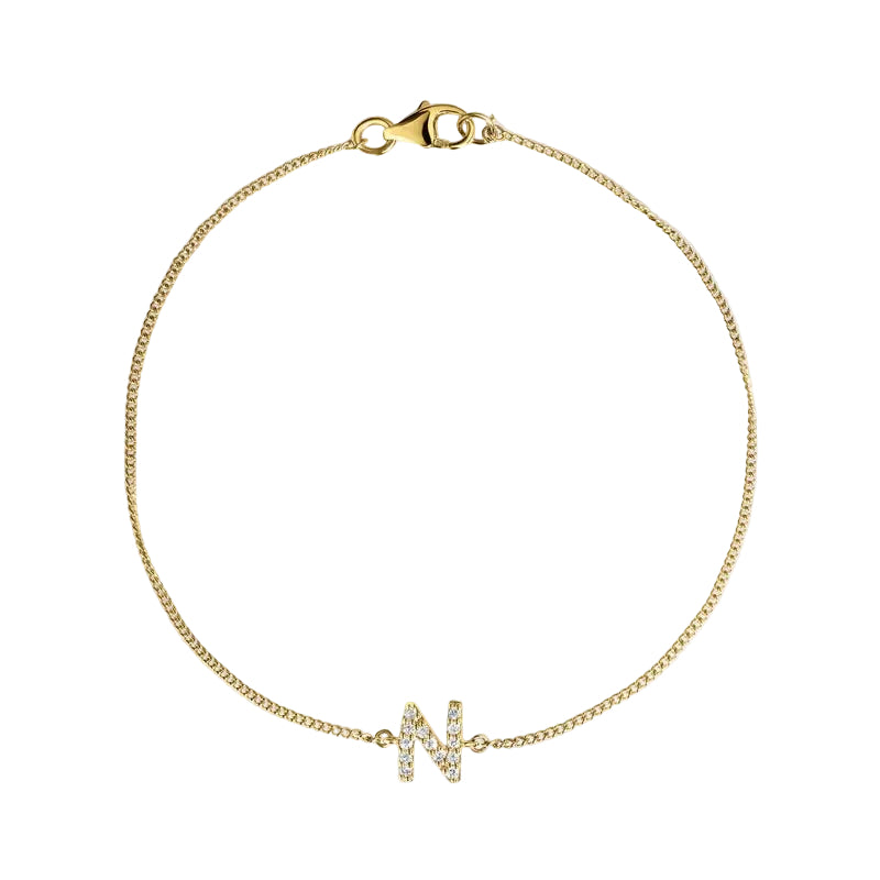 Diamond Initial Bracelet