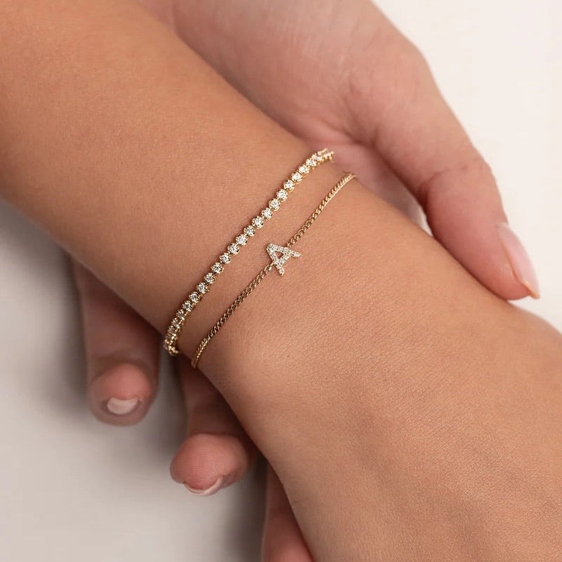Diamond Initial Bracelet